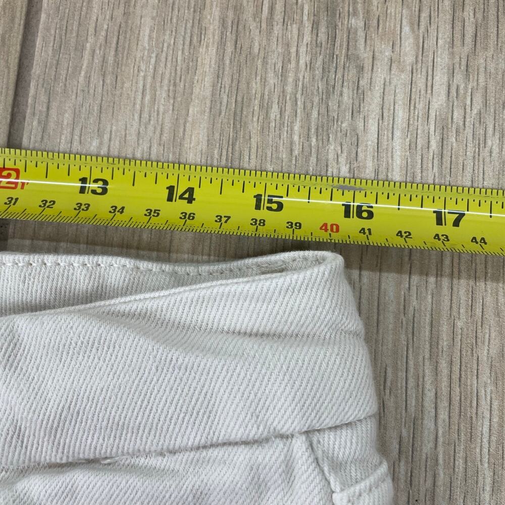 Good American Good Curve Cropped Jeans Women's 12/31 Ivory High Rise Straight - Picture 5 of 8